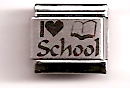 I love school - laser Italian charm